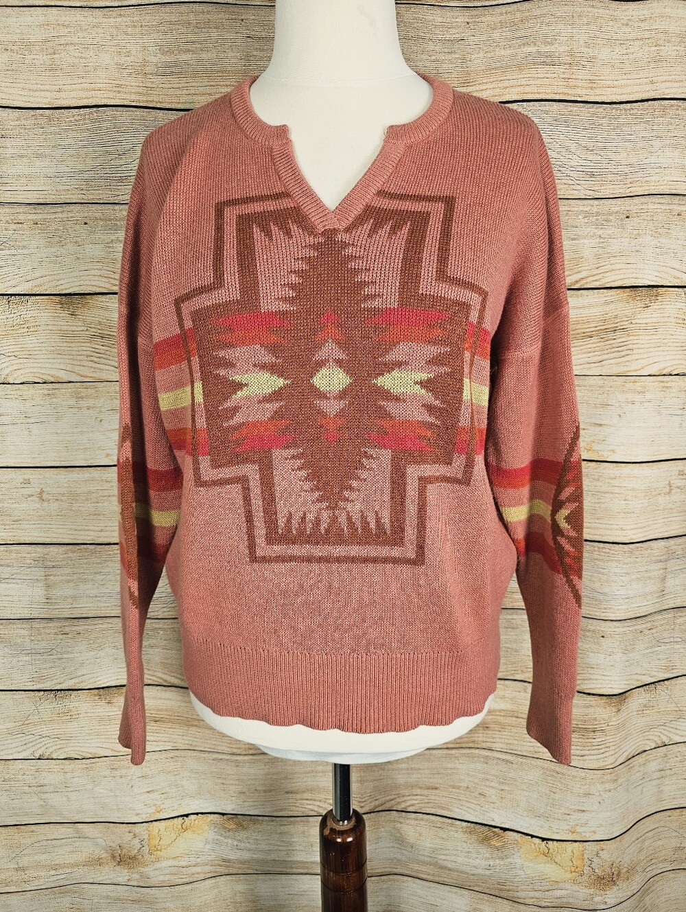Pendleton Womens Harding Southwest Cotton Sweater Size Medium